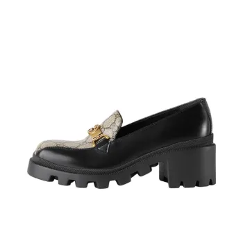 GUCCI Interlocking Platform Loafers Women's Black