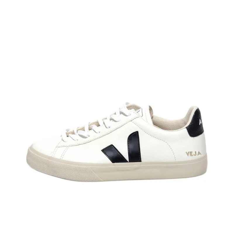 VEJA Campo Stylish Skateboarding Shoes Unisex White Black-0