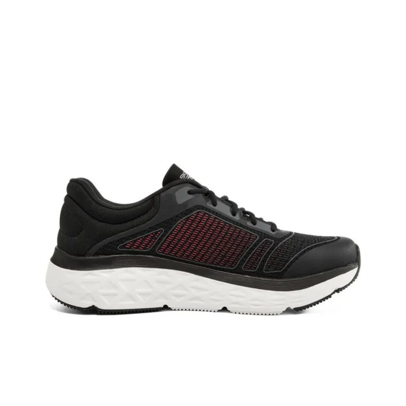 Skechers Max Cushioning Cushioned Wear-Resistant Breathable Lightweight Low-Top Running Shoes Men's Black Red-1