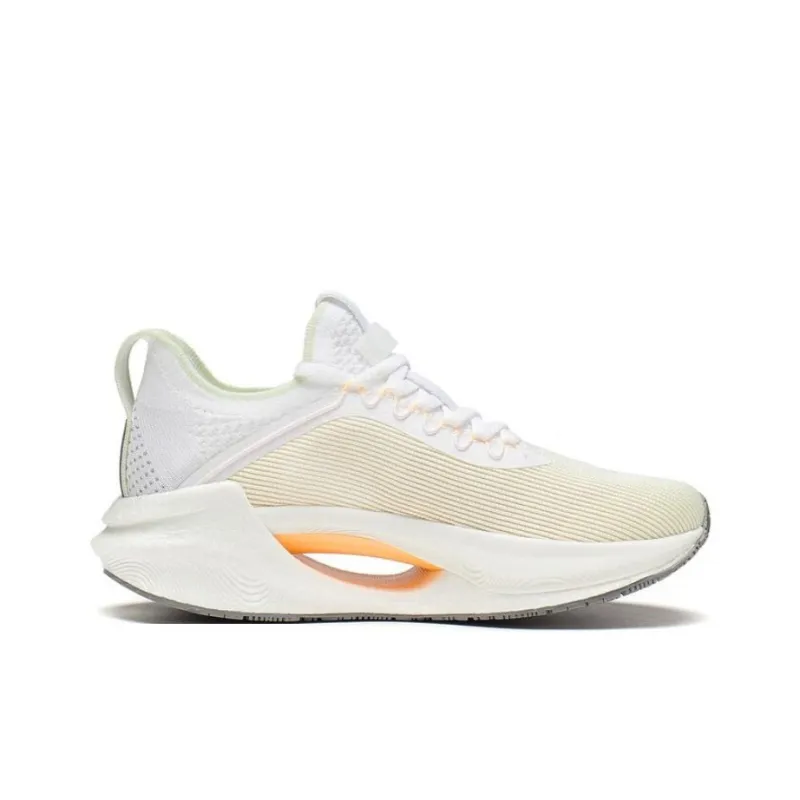 LiNing Jueying Essential Durable Breathable Low Top Running Shoes Women's White Yellow-1