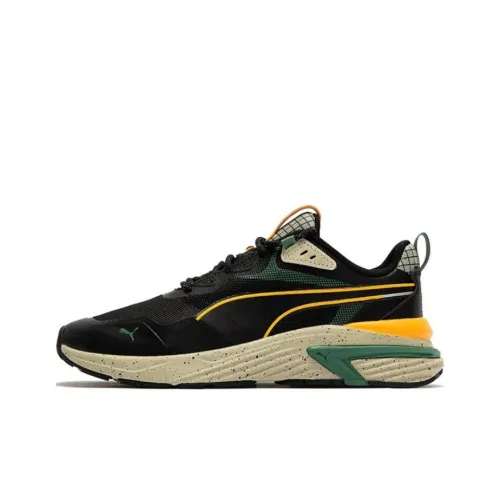 PUMA Supertec Casual Shoes Unisex Low-Top Black/Yellow