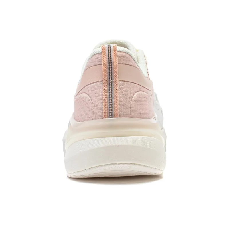 LiNing EazGo Cushioning Wear Resistant Low Top Running Shoes Women's White Pink-5