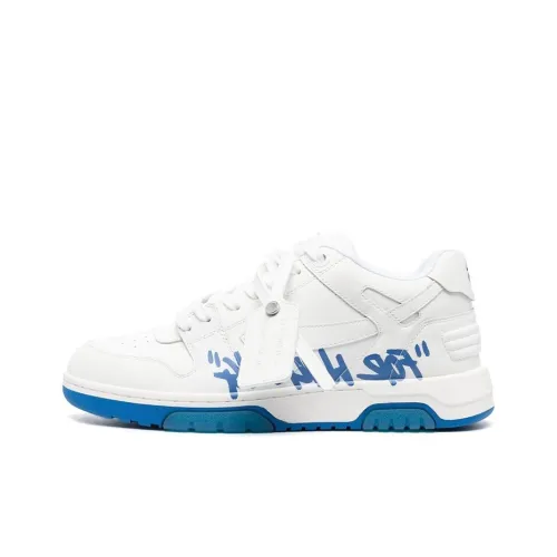 OFF-WHITE Out Of Office Skateboard Shoes Men Low-Top White/Blue