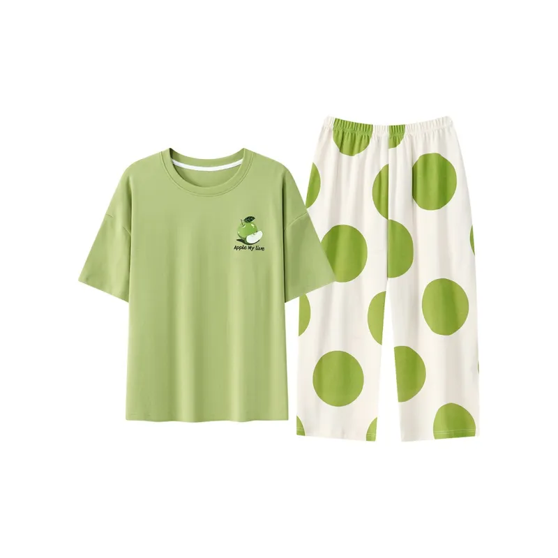 Vine Color Women's Pajama Sets-2