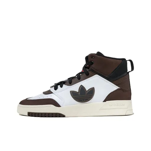 Adidas Originals Drop Step Skateboard Shoes Unisex High-Top White/Brown