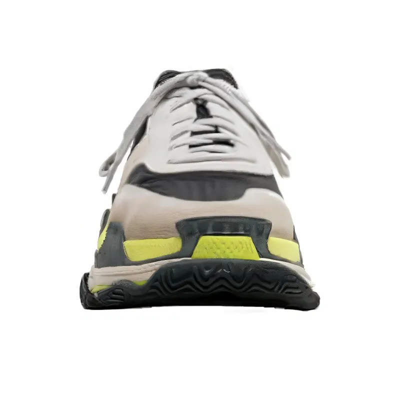 Balenciaga Triple S Sneakers 'Light Grey Neon Yellow'-4