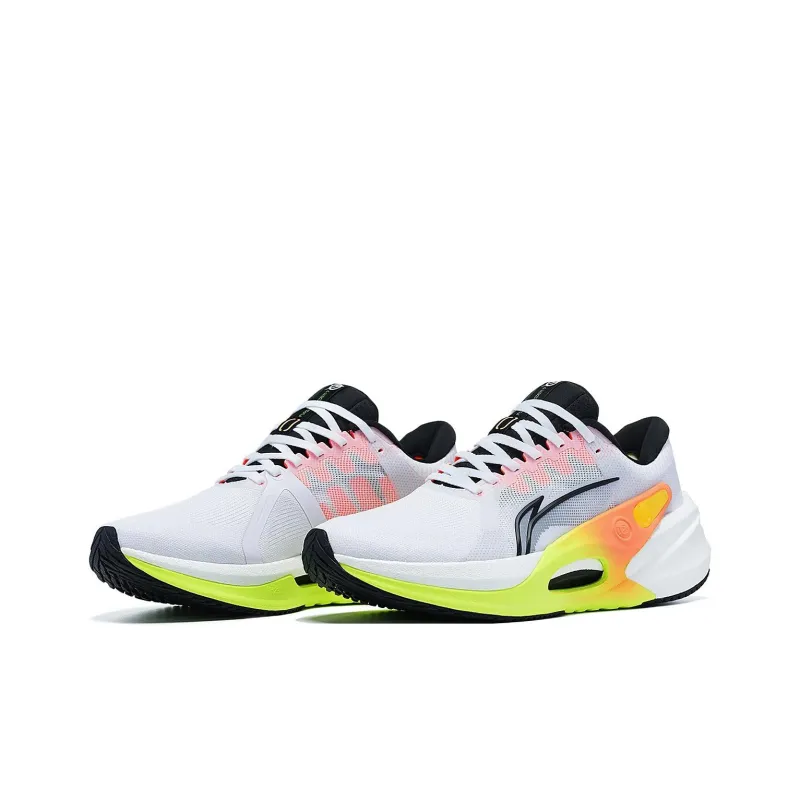 LiNing Furious Rider 7.0 Abrasion Resistant Breathable Low Top Running Shoes Men's White Black Gray-2