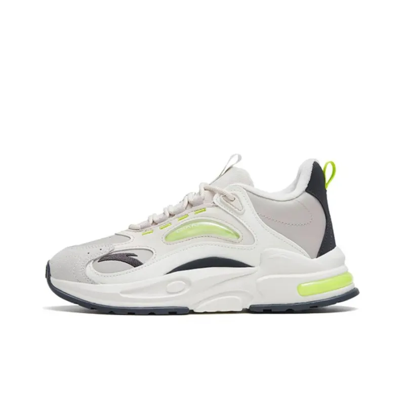 Anta Millennium 5.0 Cushioned Wear Resistant Warm Low Top Sports Casual Shoes Women's Lime Green-0