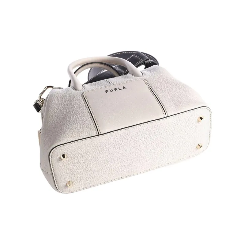 Furla Ninfa Genuine Leather One Shoulder Handbags Women's Ivory-2