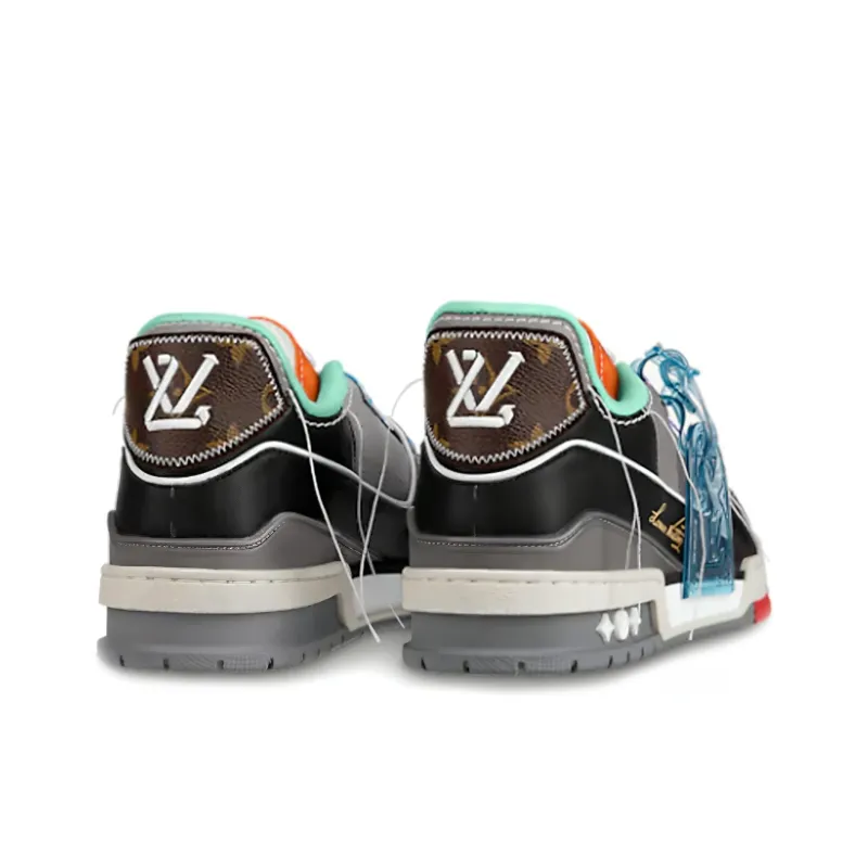 LOUIS VUITTON Lv Trainers 'Teal Multi color'-2