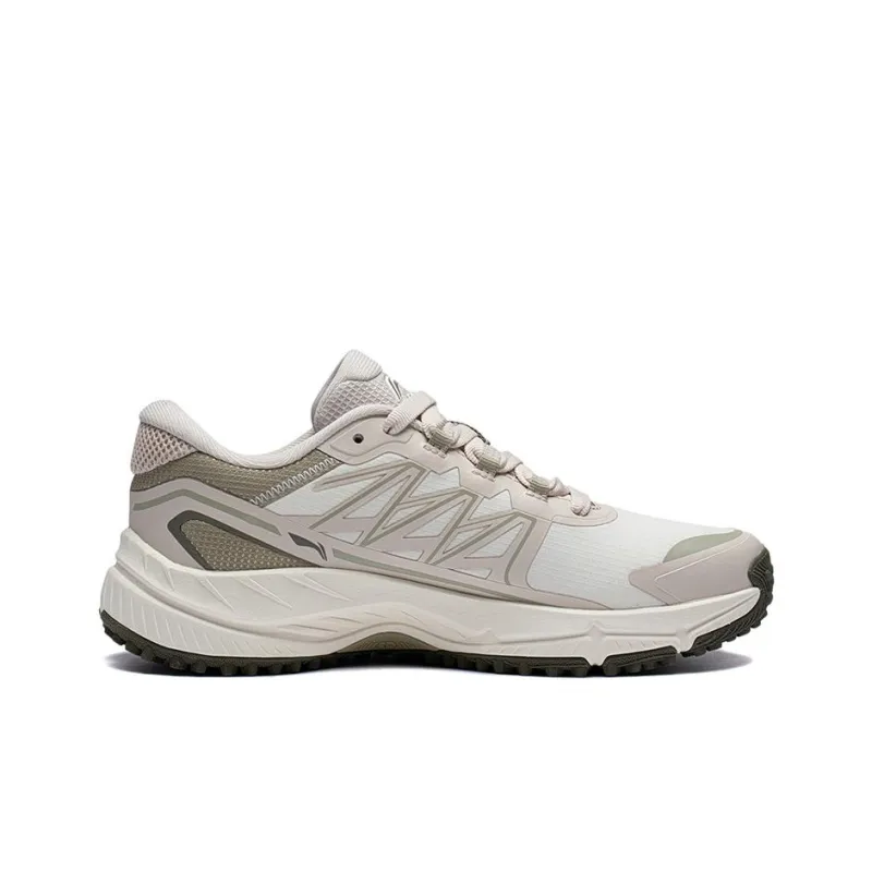 LiNing Yitai Lite Durable Breathable Low-Top Running Shoes Women's White Gray Green-1
