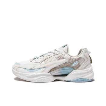 Erke Kunlun Five Elements Anti Slip Wear Resistant Low Top Sports Casual Shoes White Blue