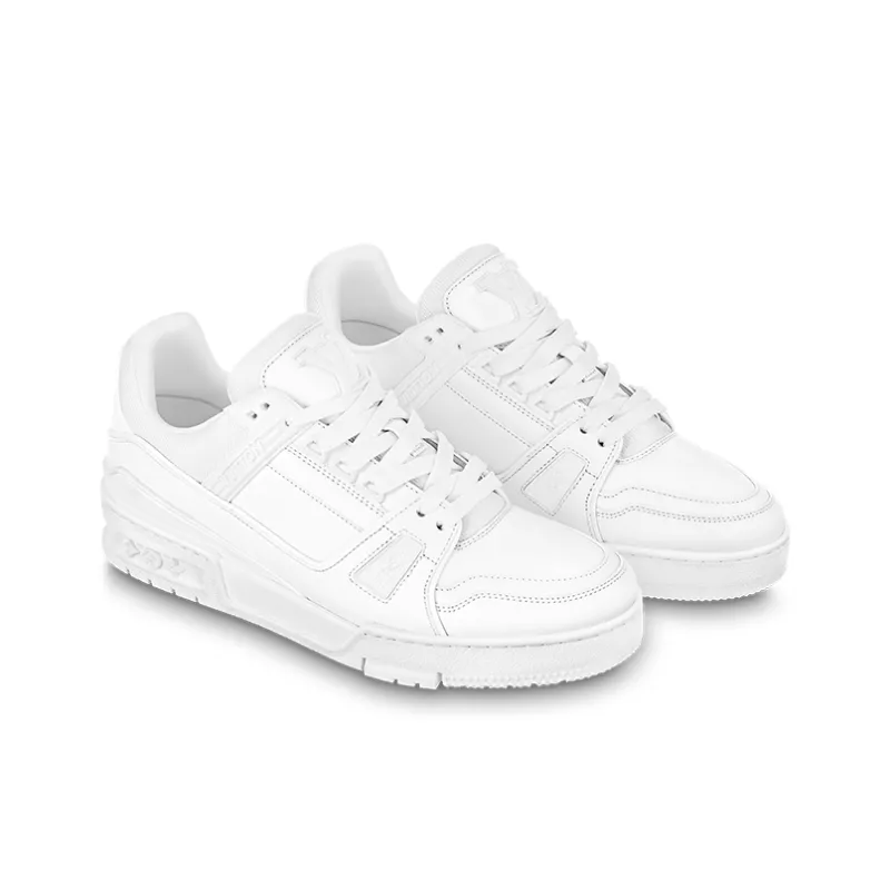 LOUIS VUITTON Trainer Slip Resistant Low Top Skateboard Shoes Women's White-2