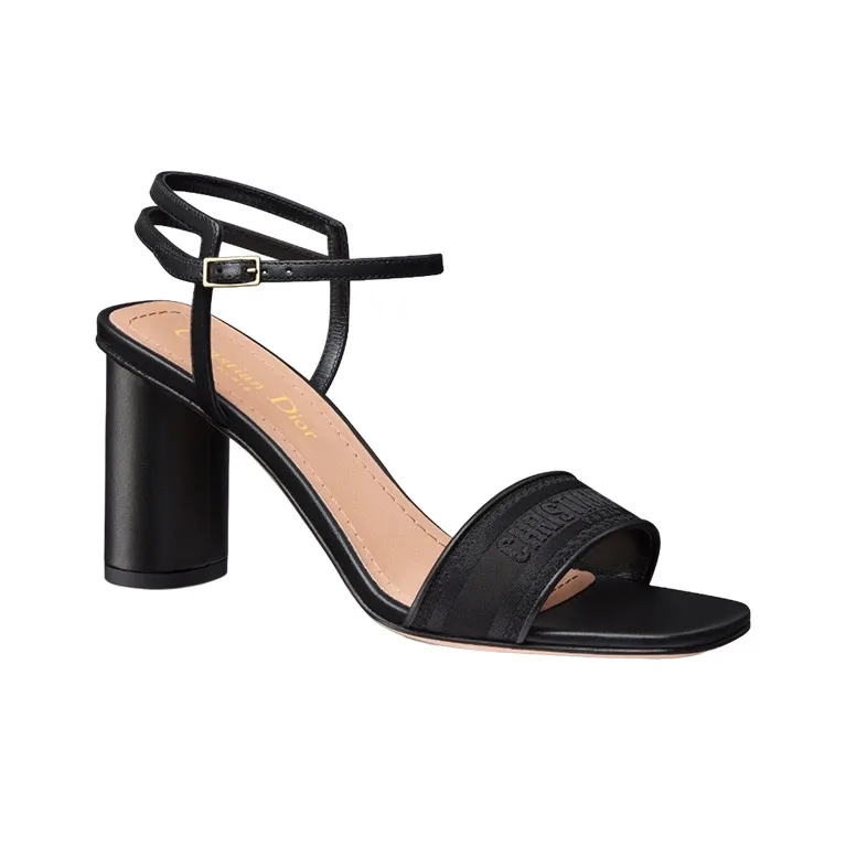 DIOR Dway Stylish Sandal 8cm Women's Black-2