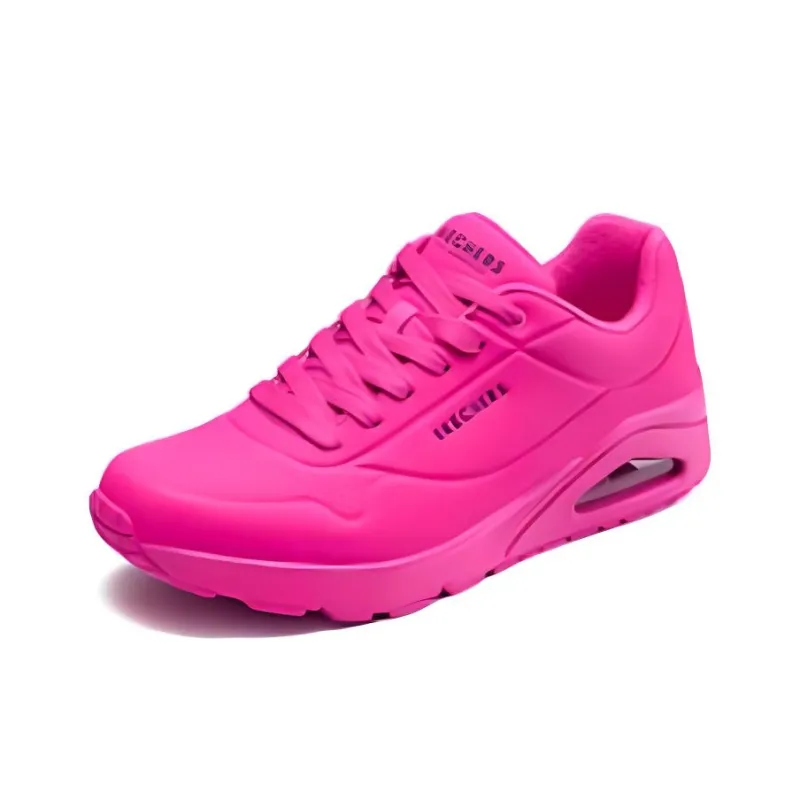 Skechers Uno Cushioning Wear Resistant Breathable Supportive Lightweight Rebound Low Top Casual Shoes Men's Pink-2
