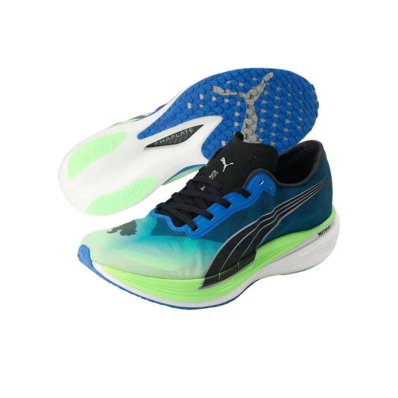PUMA Deviate Nitro Elite 2 Anti Slip And Wear Resistant Breathable Mid Top Running Shoes Men's Turquoise-2