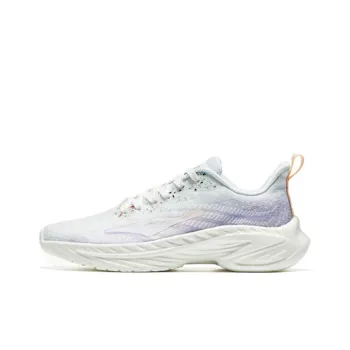 Erke Go Ahead Cushioning Anti Slip And Wear Resistant Low Top Running Shoes Women's White Purple