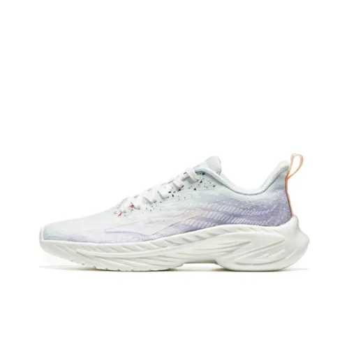 Erke Go Ahead Cushioning Anti Slip And Wear Resistant Low Top Running Shoes Women's White Purple