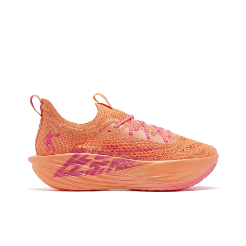 QIAODAN Flying Shadow Plaid Wear-Resistant Low-Top Marathon Running Shoes Men's Pink-1
