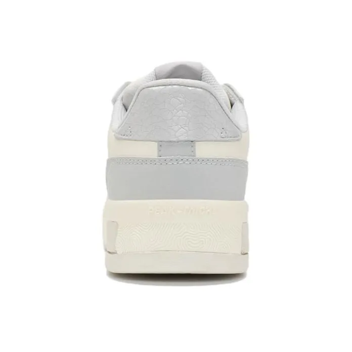 PEAK State Pole Anti Slip And Wear Resistant Lightweight Low Top Skateboard Shoes Women's Pale Gray Rice White-3
