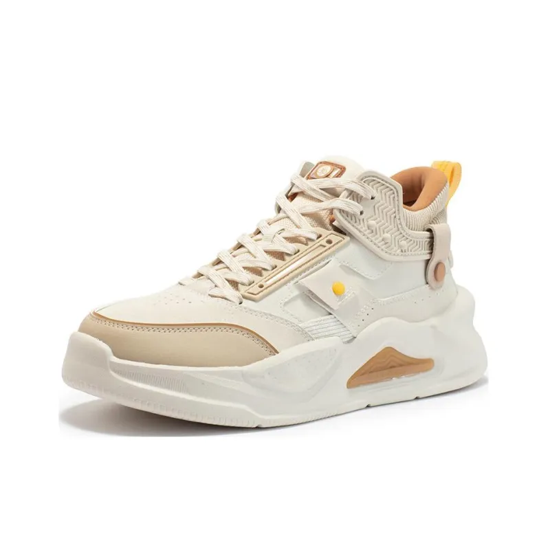 361° Jincheng SE Fleece Lined Warm Cushioning Anti Slip And Wear Resistant Low Top Casual Shoes Men's White Yellow-2