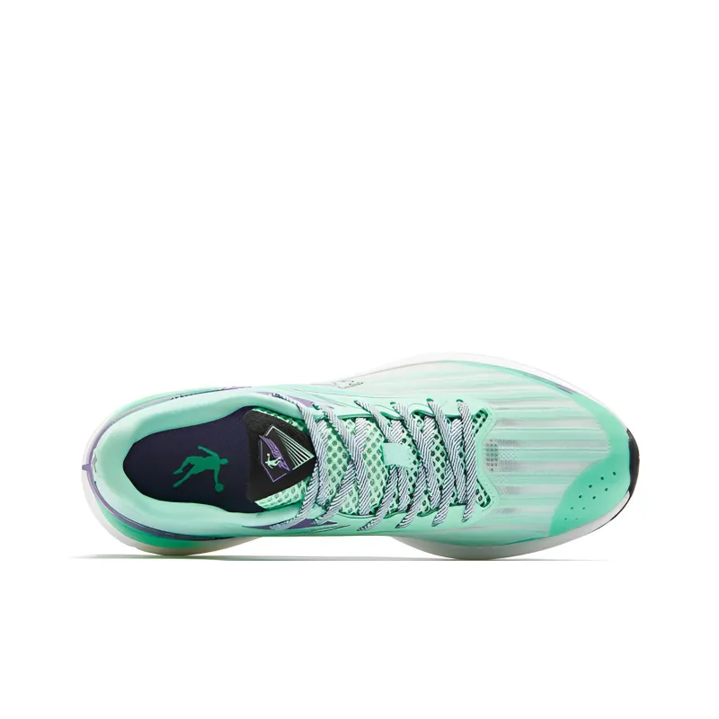 QIAODAN Feiying 2.0 Slip Resistant, Abrasion Resistant, Breathable Low Top Running Shoes Men's Green Purple-3