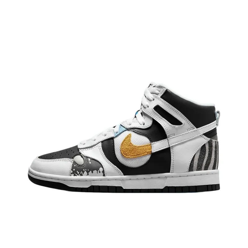 Nike Dunk High See Through White Black Women's-0