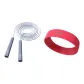 [Jump Rope Headband Sports Suit]Premium Gray+Red