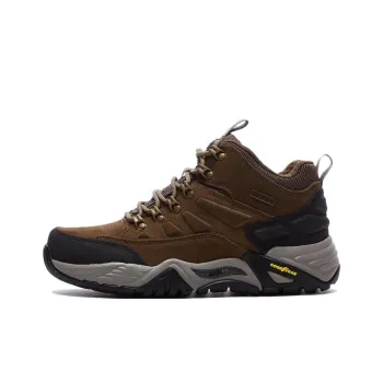 Skechers ARCH FIT RECON Anti-Slip Wear-Resistant Water-Resistant Warm Mid-Top Trekking Shoes Khaki