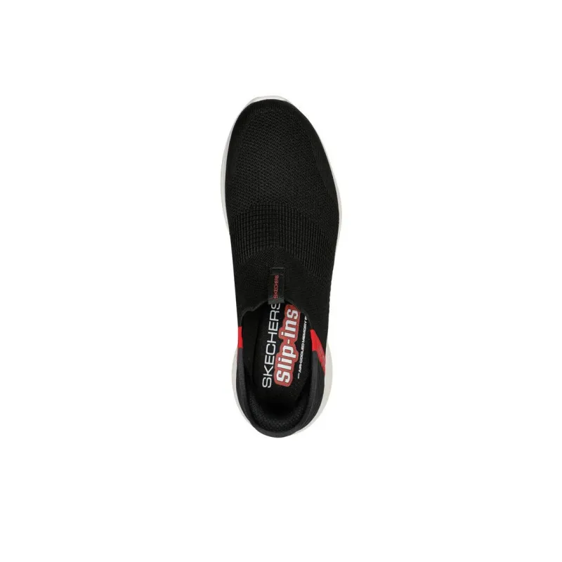 Skechers Ultra Flex 3.0 Cushioning Low Top Casual Shoes Men's Black Red-3