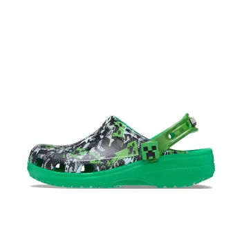 Crocs Classic Clog Minecraft Black Green Kids