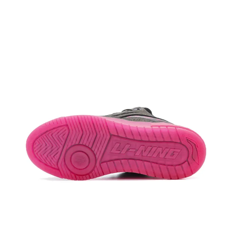 WHOOSIS x LiNing Rookie Anti Slip Wear Resistant Low Top Skateboard Shoes Men's Purple Gray-5