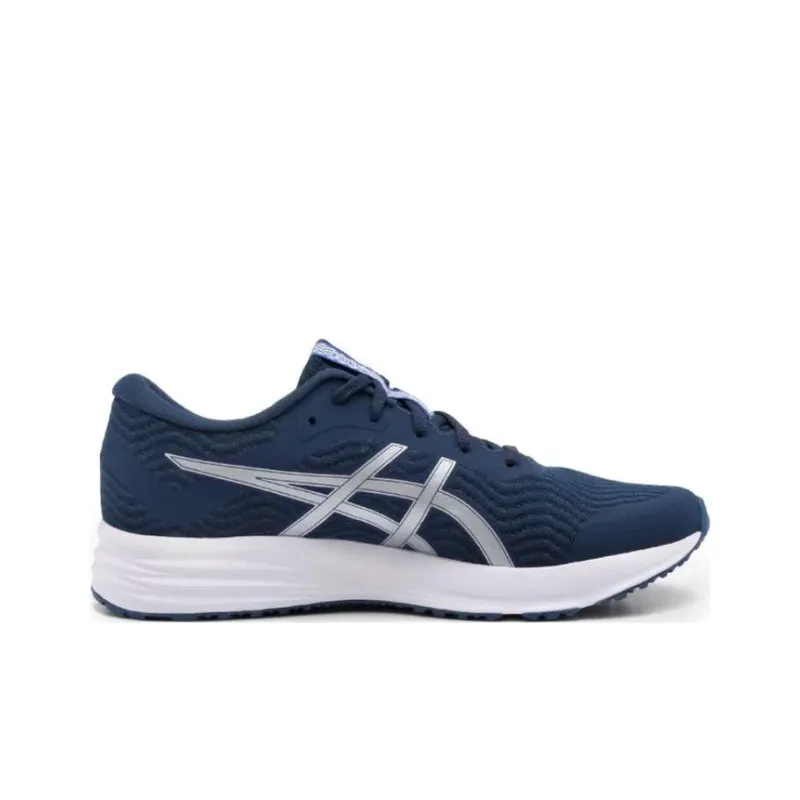 Asics Patriot 12 Durable Breathable Low-Top Running Shoes Blue White-1