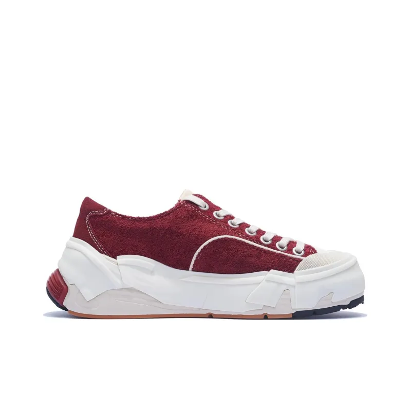LiNing Wuji Durable Breathable Low-Top Skateboard Shoes Women's Deep Rich Red-1