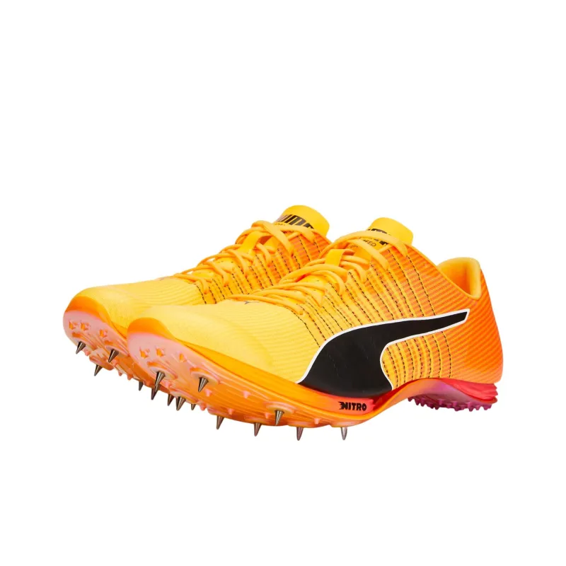 PUMA EvoSPEED Anti Slip Wear Resistant Low Top Sprint Running Shoes Men's Orange Black-2