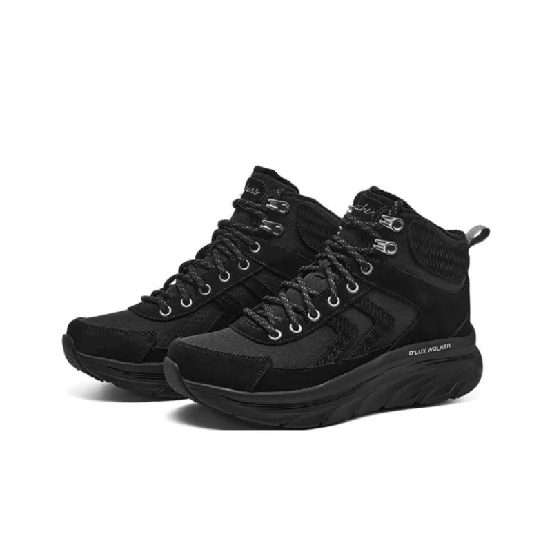 Skechers D'Lux Walker Cushioning, Slip Resistant, And Abrasion Resistant Mid Top Sports Casual Shoes Women's Black-2