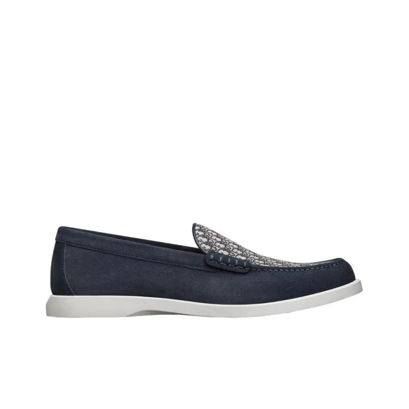 DIOR Granville Loafer Navy Blue Suede-1
