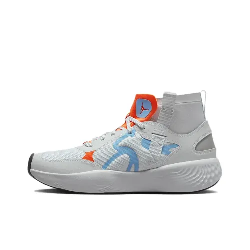 Jordan Delta 3 Mid Pure Platinum Chambray Total Orange