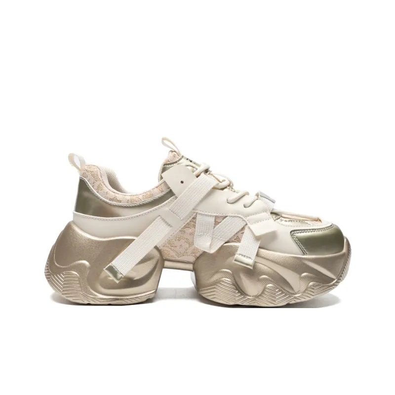 DEFINE CHOICE Cushioning Slip Resistant Height Increasing Low Top Chunky Sneakers Women's-8