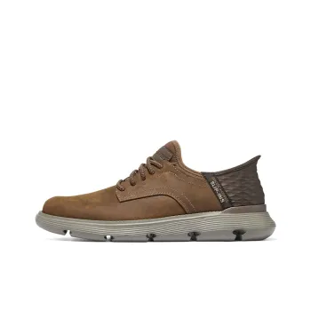 Skechers Slip Ins Slip Ins Technology Cushioned Wear Resistant Support Low Top Casual Shoes Men's Brown