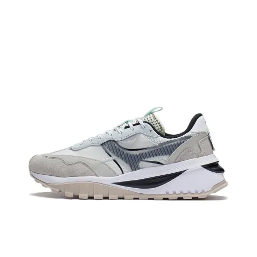 LINING Fangyuan EVO Running Shoes Men Low-Top Frost White/Tender Shoot Gray