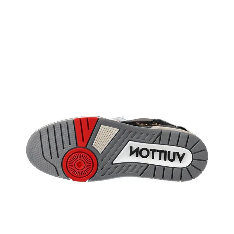 LOUIS VUITTON Lv Trainers 'Red Multi color'-4