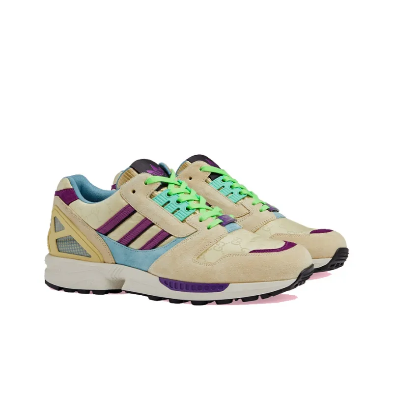 GUCCI X Adidas Originals ZX 8000 GG Monogram Sneakers Beige-1