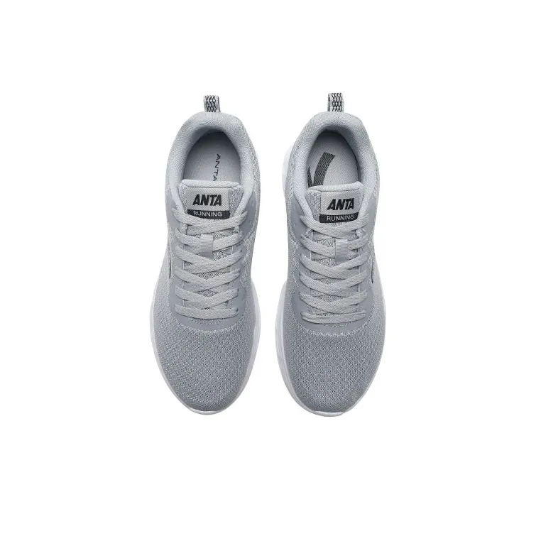 Anta Running Collection Anti Slip Wear Resistant Low Top Running Shoes Men's Gray-3