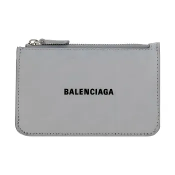 Balenciaga Leather Card Holder Card Holder Women's Silver/Black