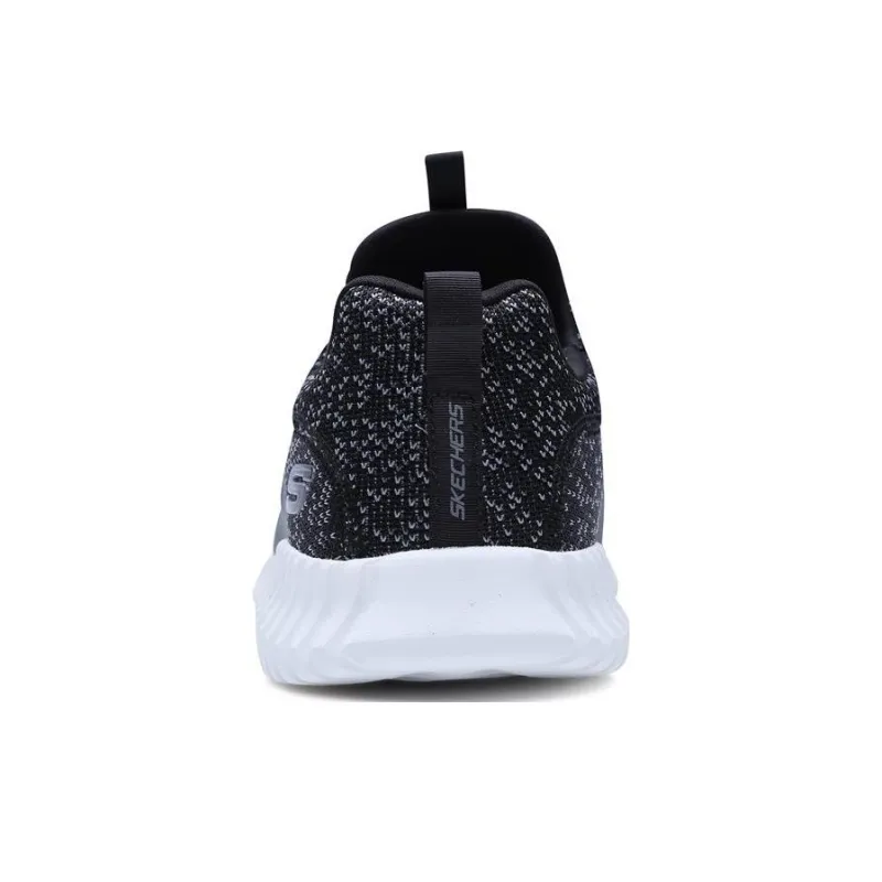 Skechers Elite Flex Muzzin Cushioning Anti-Slip And Wear-Resistant Low-Top Sports Casual Shoes Black White-2