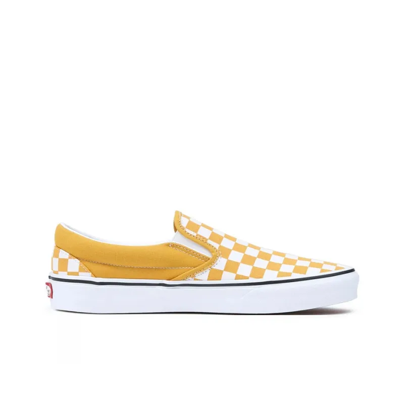 Vans Classic Slip On Color Theory Checkerboard Yellow White-1