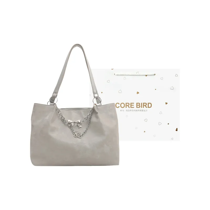 CORE BIRD Special Material Shoulder Bag Women's Gray/Ecru/Black/Pink-7