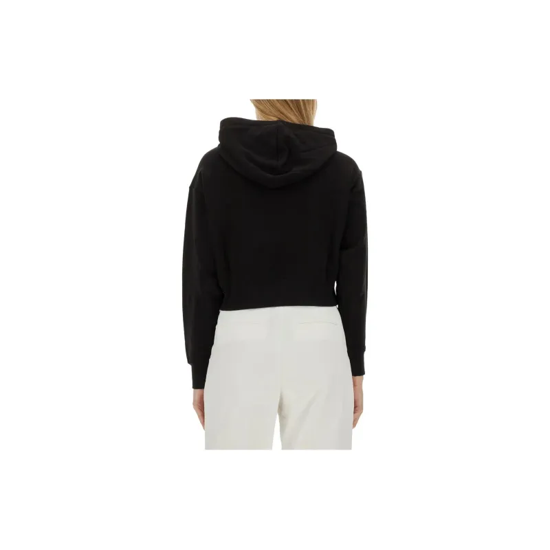 MICHAEL MICHAEL KORS Empire Logo Drawstring Cropped Hoodie-1