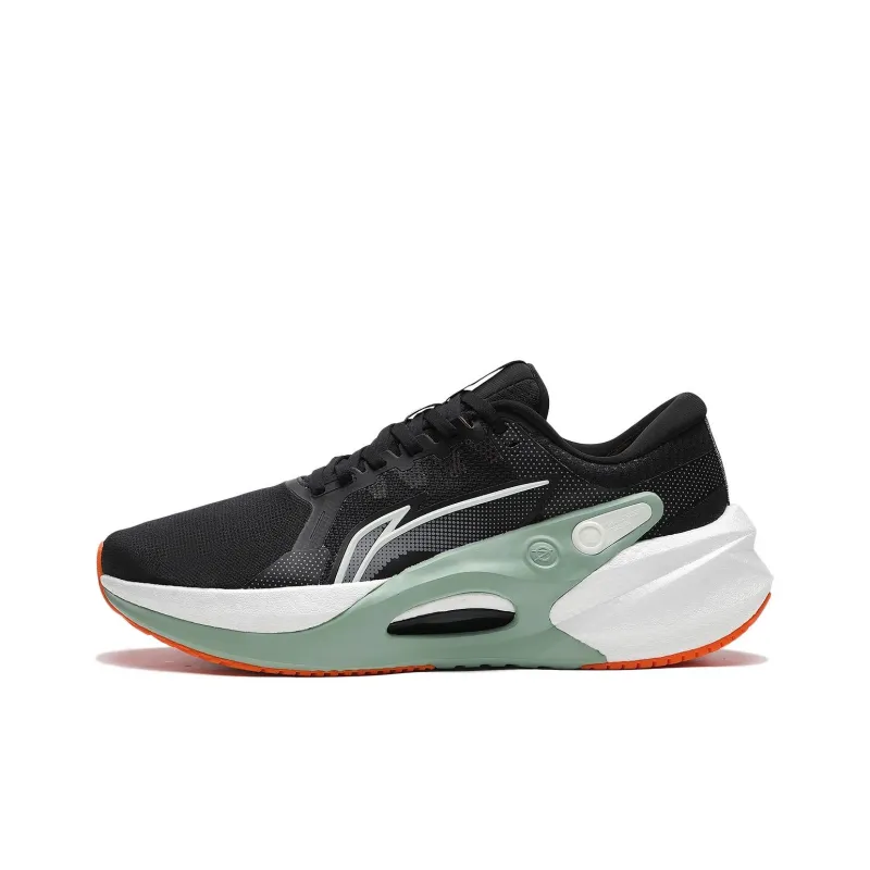 LiNing Furious Rider 7.0 Abrasion Resistant Breathable Low Top Running Shoes Men's Black White-0